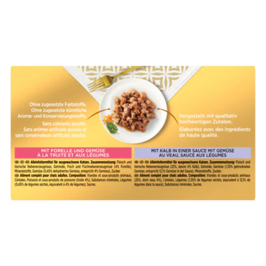 GOURMET -  GOLD Emincés en Sauce aux Légumes 8x85g