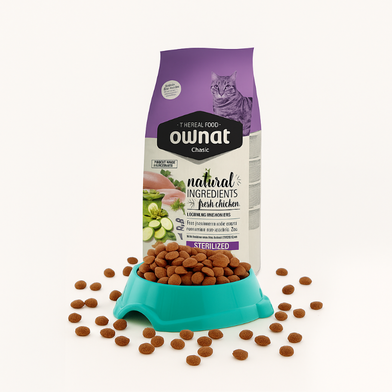 OWNAT VRAC POUR CHAT STERILISE AU POULET 1 KG
