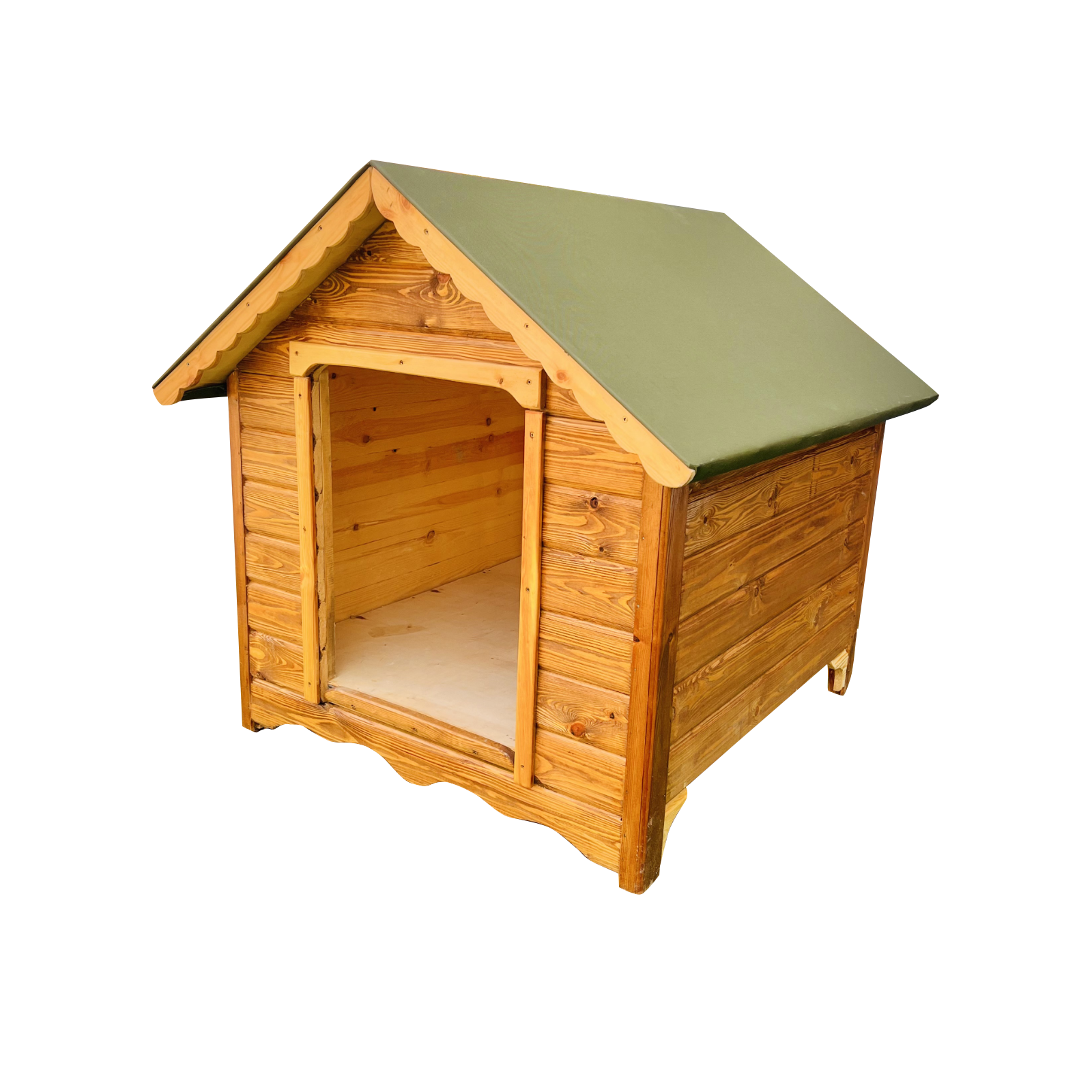 NICHE EN BOIS ROUGE POUR CHIEN MOYENNE: 82*72*90H