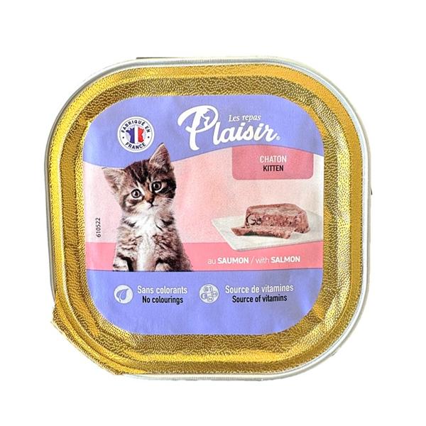 PLAISIR - BARQUETTE POUR CHATON AU SAUMON 100 GR
