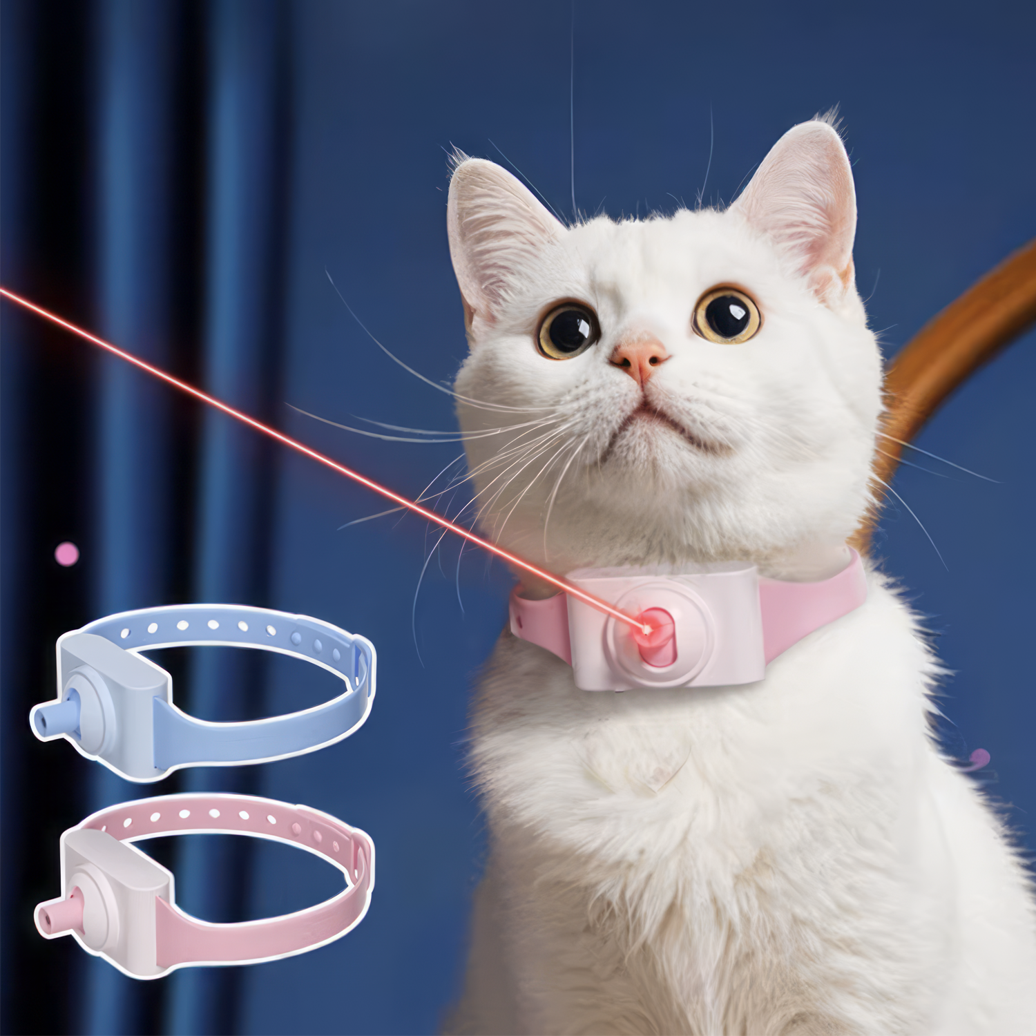 COLLIER INTRACTIF AVEC LAZER INTEGRE POUR CHAT