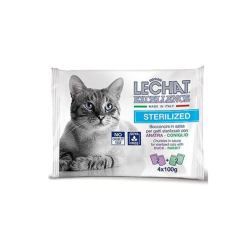 MULTIPACK LECHAT STERIL DINDE & LAPIN 4*100G