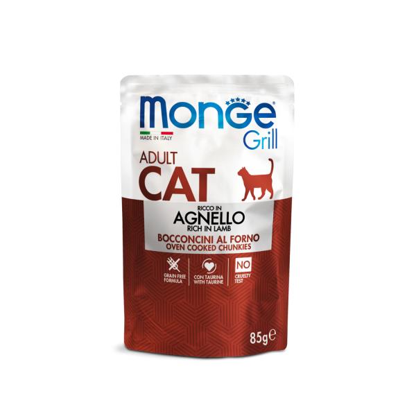 MONGE - POCHON CHAT ADULTE AU AGNEAU  85 GR