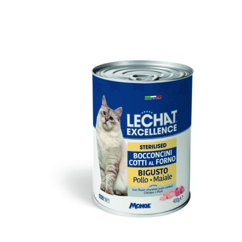 LE CHAT EXCELLENCE - CHUNKS STERILISE AU POULET&PORK 400GR