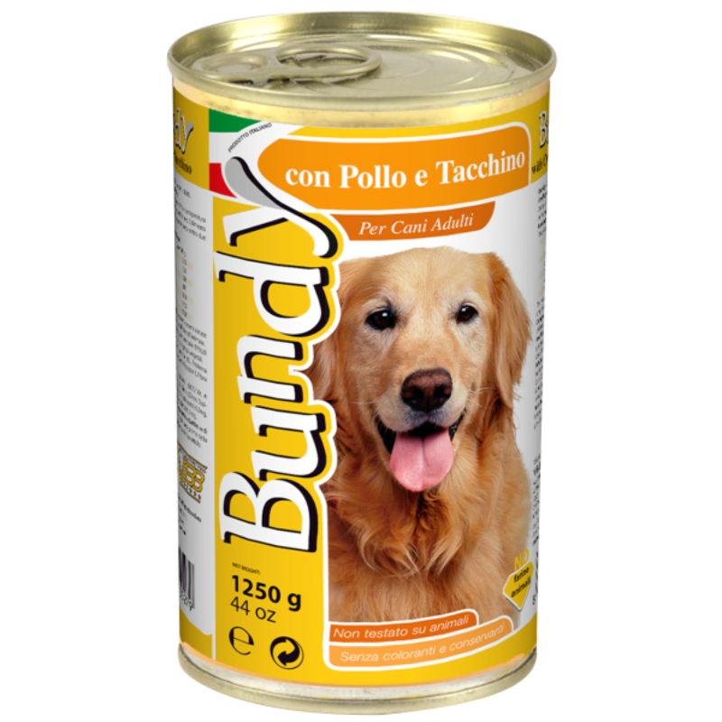 BUNDY - BOITE CHIEN PATE AU POULET 1.250 GR