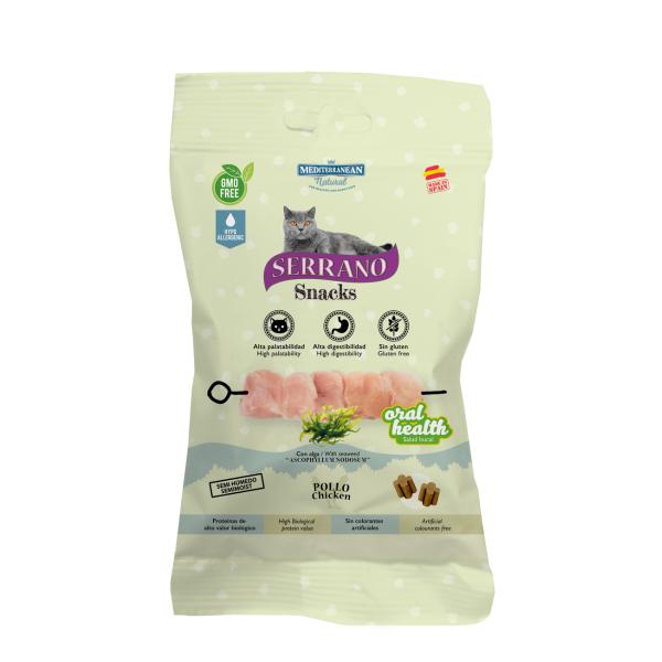 SERRANO SNACK POUR CHAT AU POULET ORAL HEALTH 50G
