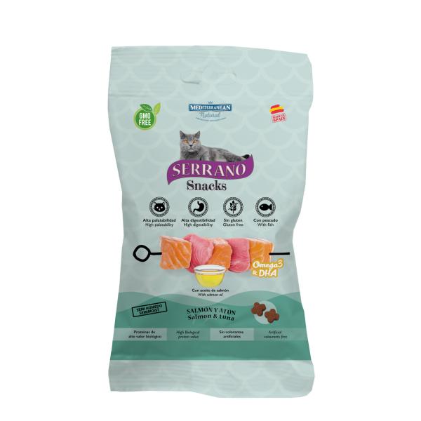 SERRANO SNACK POUR CHAT AU SAUMON OMEGA 3 50g