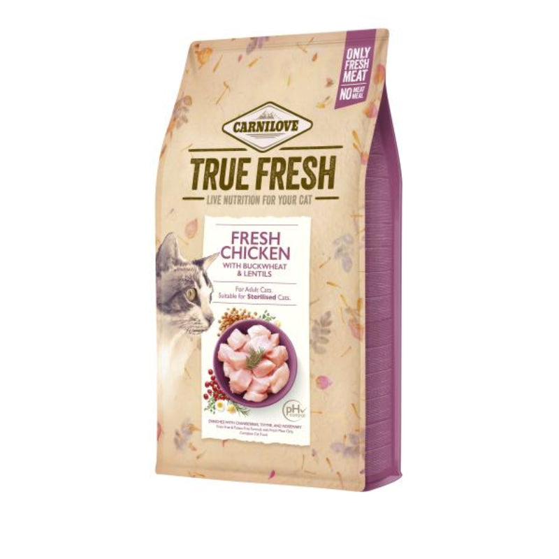 CARNILOVE TRUE FRESH - CROQUETTE CHAT STERILISE AU POULET 1.8KG