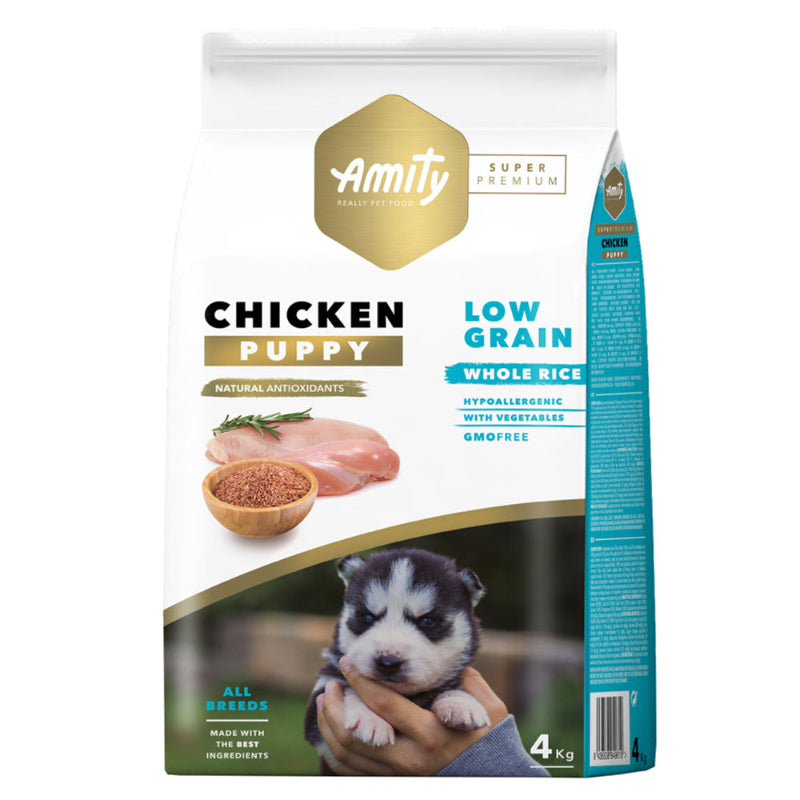AMITY - SUPER PREMIUM PUPPY POULET 4 KG (LOW GRAIN)