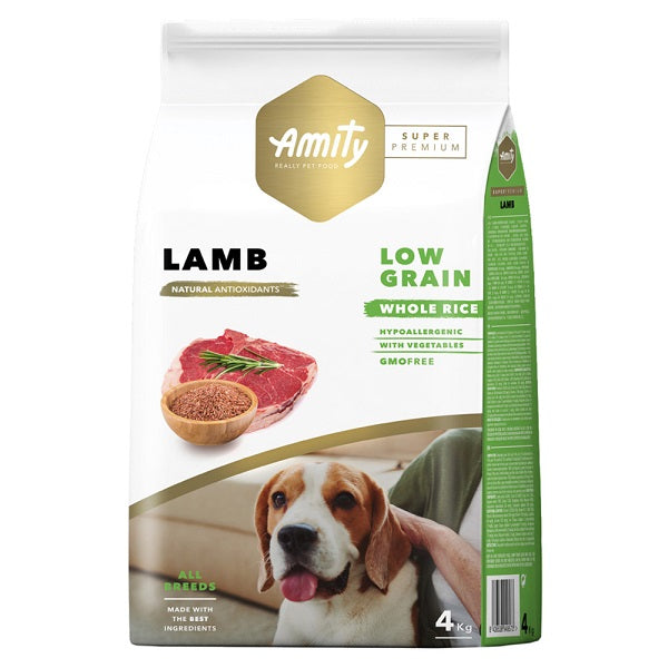 AMITY - SUPER PREMIUM ADULTE 4KG (LOW GRAIN) AGNEAU