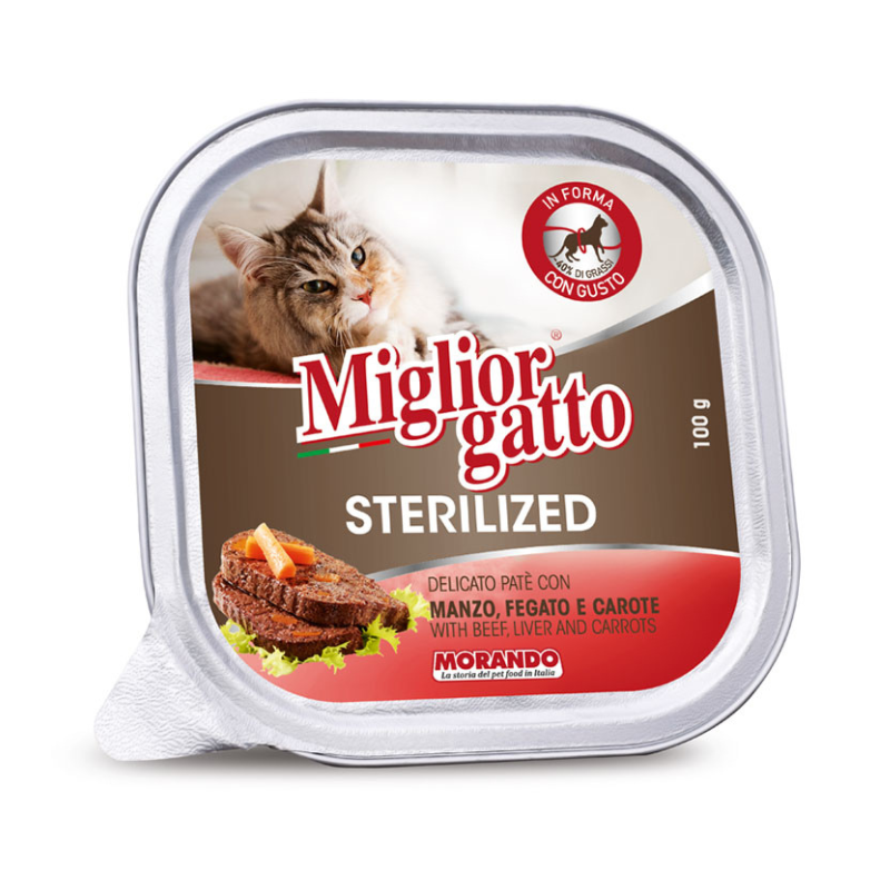 MORANDO - BARQUETTE STÉRILISÉ BŒUF & FOIE 100G