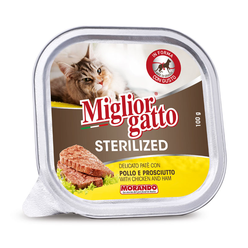 MORANDO - BARQUETTE STÉRILISÉ AU POULET ET JAMBON 100G