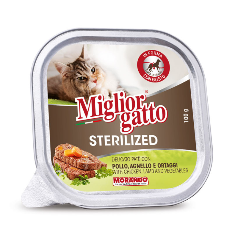 MORANDO - BARQUETTE STÉRILISÉ AU POULET & AGNEAU 100G