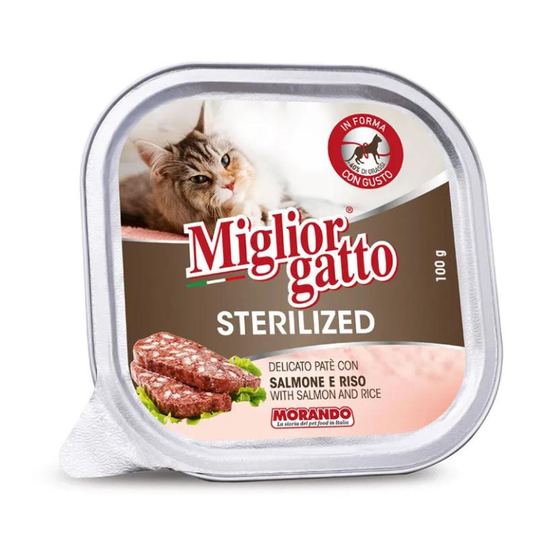MORANDO - BARQUETTE STÉRILISÉ AU SAUMON ET RIZ 100G