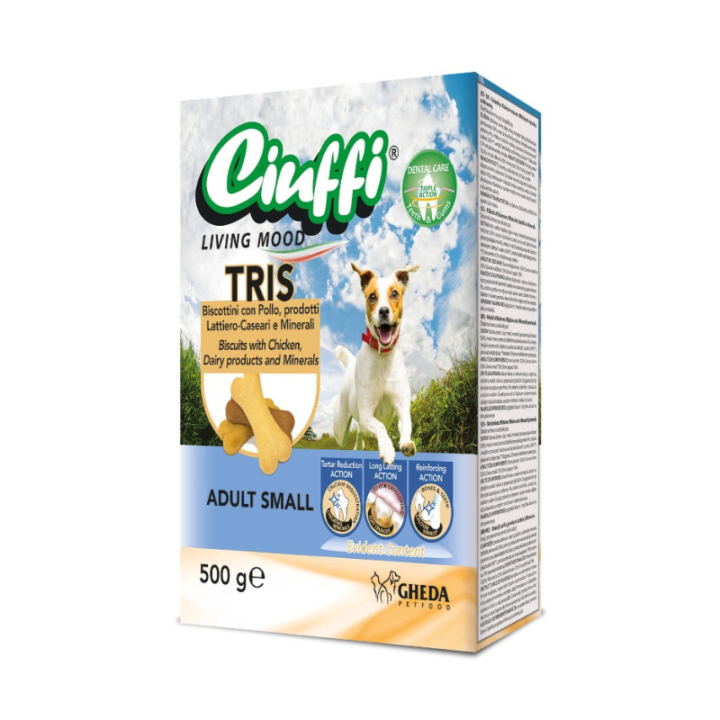 CIUFFI TRIS BISCUITS POUR CHIEN MINI 500 G