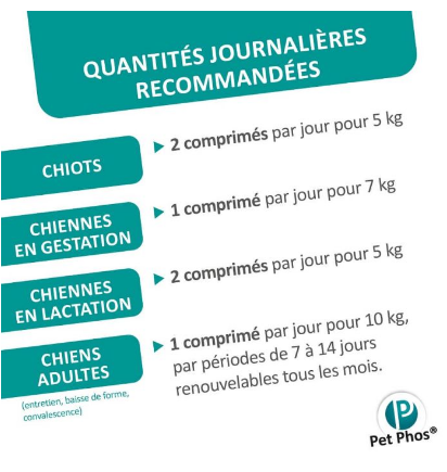 PETPHOS - CROISSANCE  Ca/P : 1,3 - 100 COMPRIMÉS