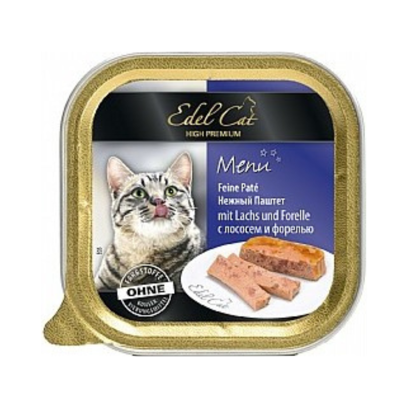 EDEL CAT - BARQUETTE AU SAUMON 100GR