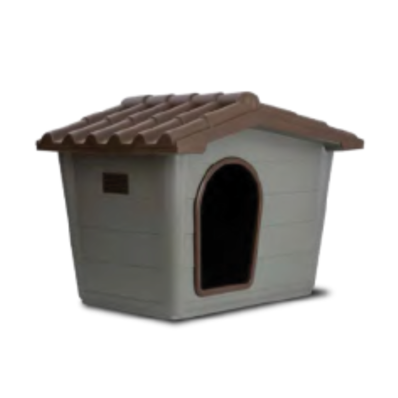 FELICAN - NICHE ECO 2 PRINT BEIGE AVEC TOIT MARRON