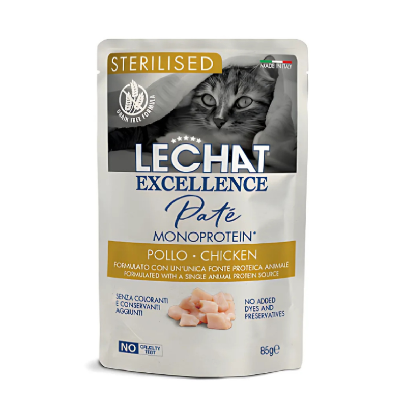LE CHAT EXCELLENE - POCHON PATE AU POULET POUR CHAT 85GR