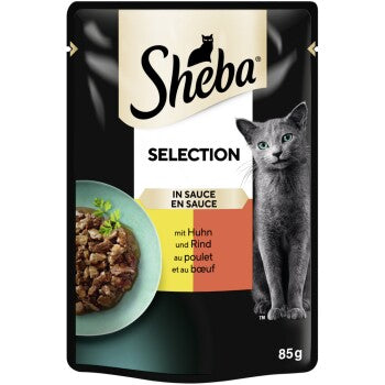 SHEBA - POCHON AU POULET & BOEUF 85GR