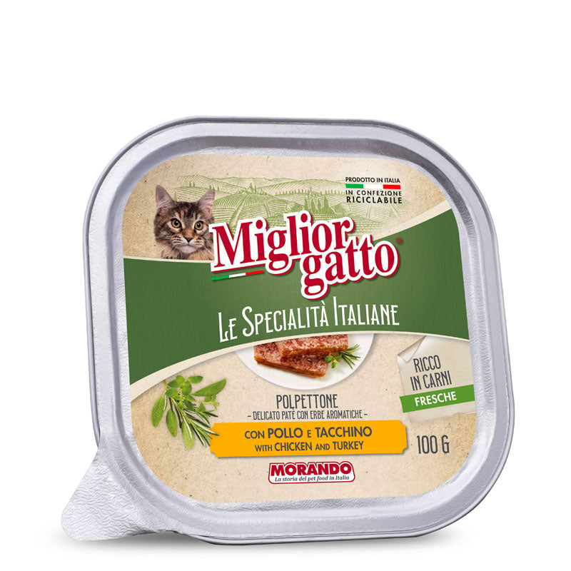 MIGLIOR GATTO LE SPECIALISTA - PATE AU POULET&DINDE 100GR