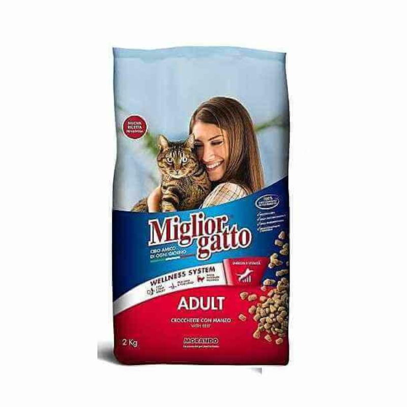 MIGLIOR GATTO - CROQUETTE CHAT ADULT AU BOEUF 2 KG