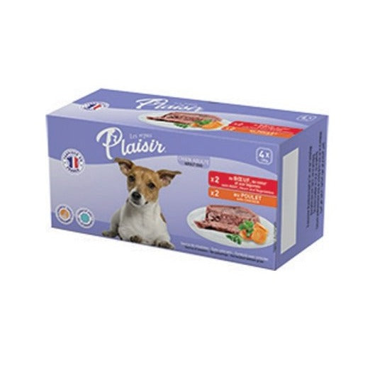 PLAISIR - PACK BARQUETTE AU BOEUF & DINDE 4 pcs *300 Gr