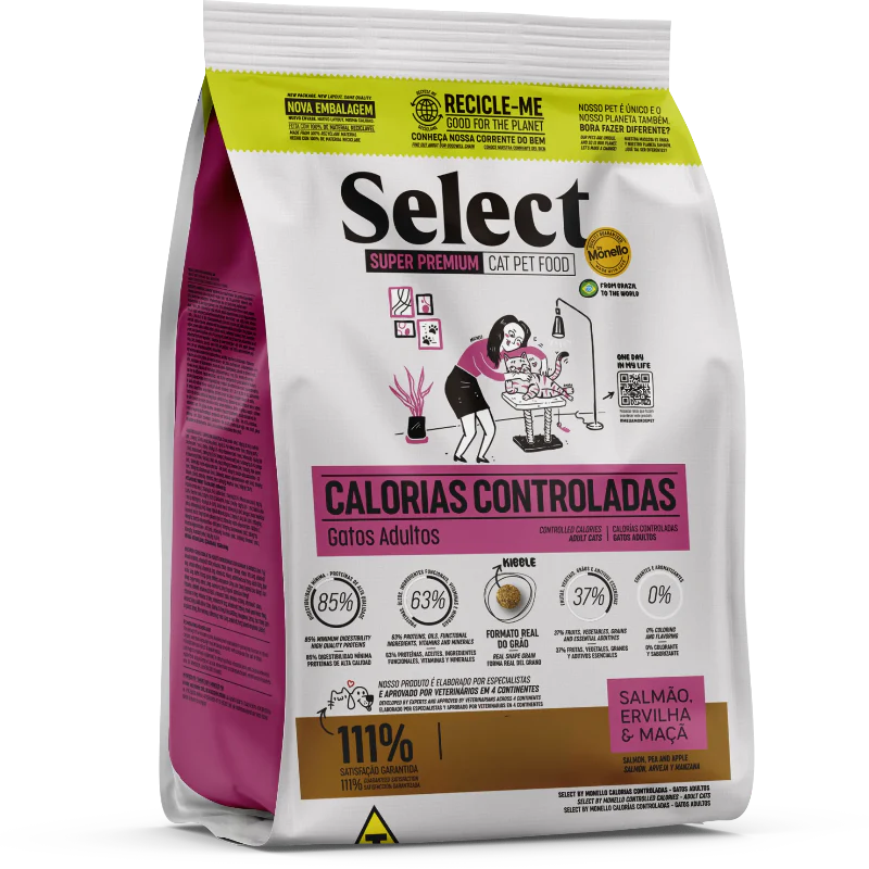 SELECT - CROQUETTE POUR CHAT CALORIES CONTROLEES AU SAUMON 1.5KG