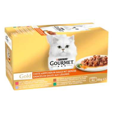 GOURMET -  GOLD Emincés en Sauce aux Légumes 8x85g
