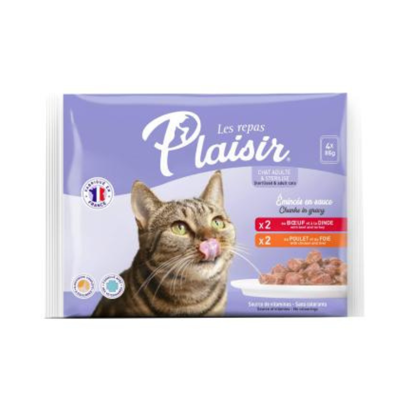 PACK POCHON PLAISIR 4x85Gr POULET & BOEUF