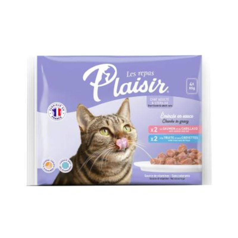 PACK POCHON PLAISIR 4x85Gr SAUMON & TROUT