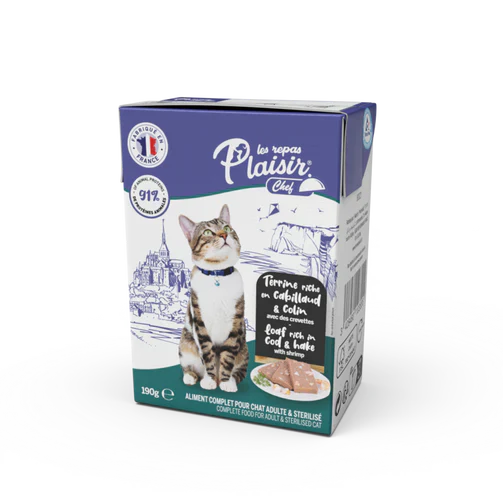 PLAISIR CHEF CHAT - TERRINE DE CABILLAUD 190GR