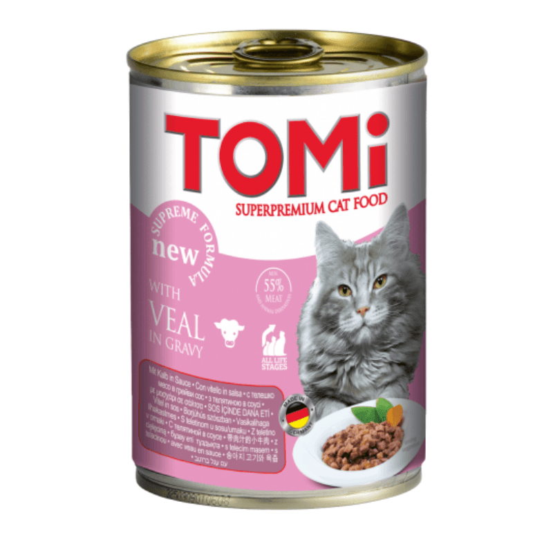 TOMI BOÎTE DE 400G POUR CHATS – VEAU