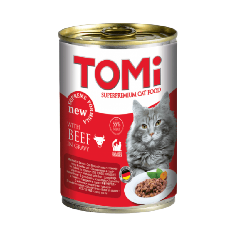 TOMI - BOITE BOUCHEES POUR CHAT & CHATON AU BŒUF 400GR