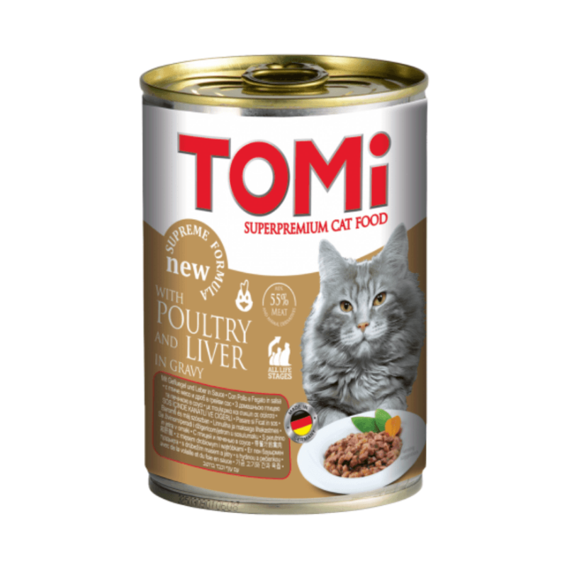 TOMI 400G BIDON POUR CHATS -VOLAILLE ET FOIE