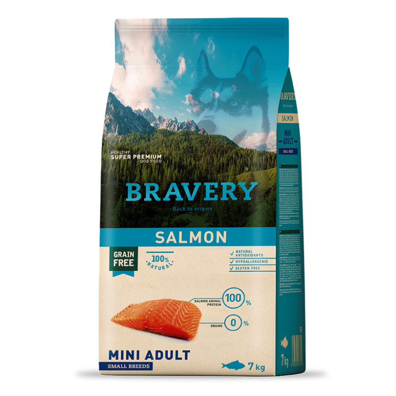 BRAVERY - ADULT MEDIUM & LARGE AU SAUMON 12 KG