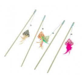 CANNES AVEC CONE EN SISAL ET PLUMES LOT DE 1