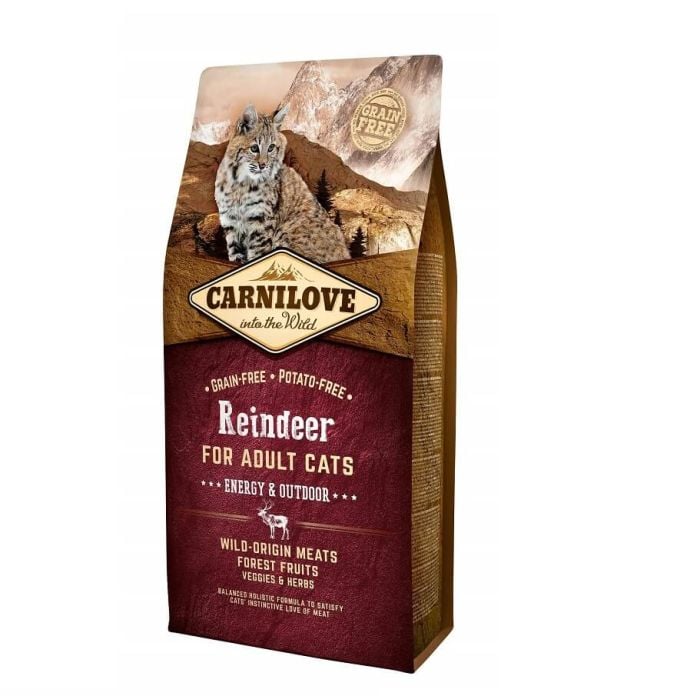 CARNILOVE - CROQUETTE POUR CHAT ENRG&OUTD AU RENNE 2 KG