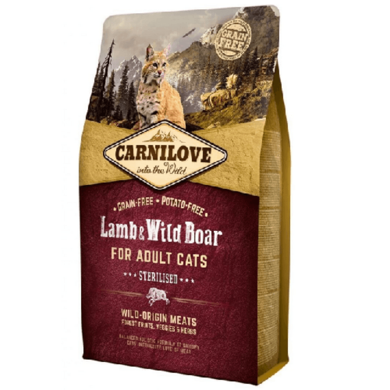 CARNILOVE CHAT STERILISE AGNEAU & SANGLIER 2KG