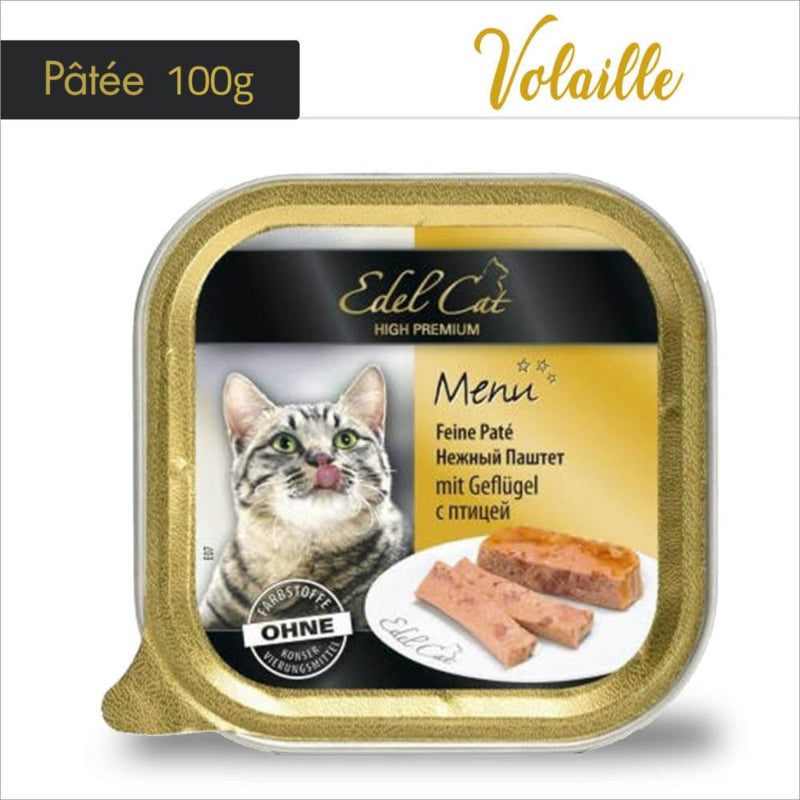 EDEL CAT - BARQUETTE AU VOLAILLE 100 Gr