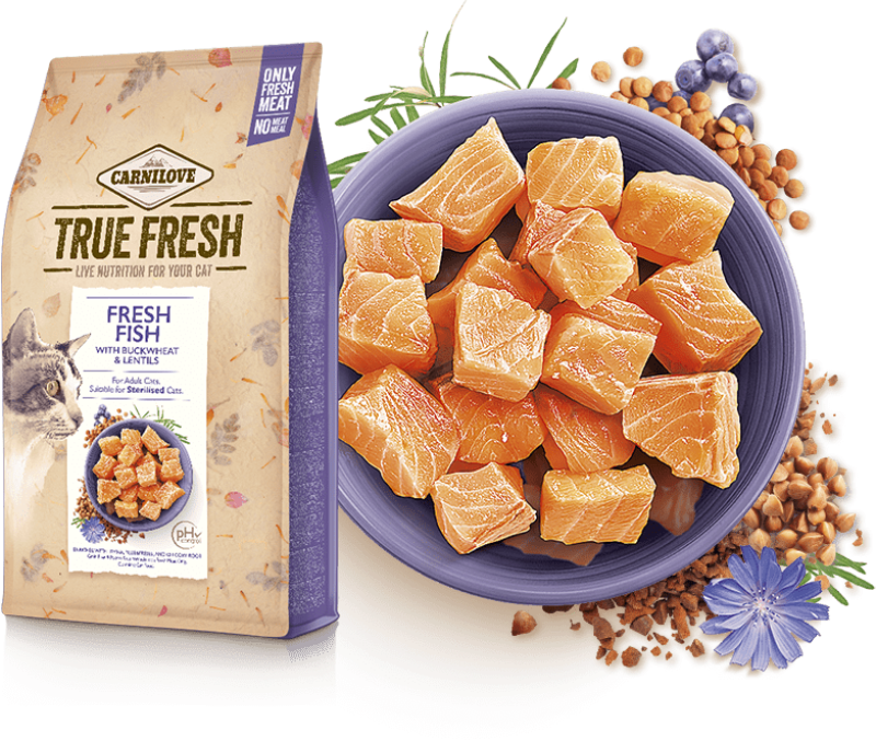 CARNILOVE TRUE FRESH - CROQUETTE CHAT STERILISE AU POISSON 1.8KG