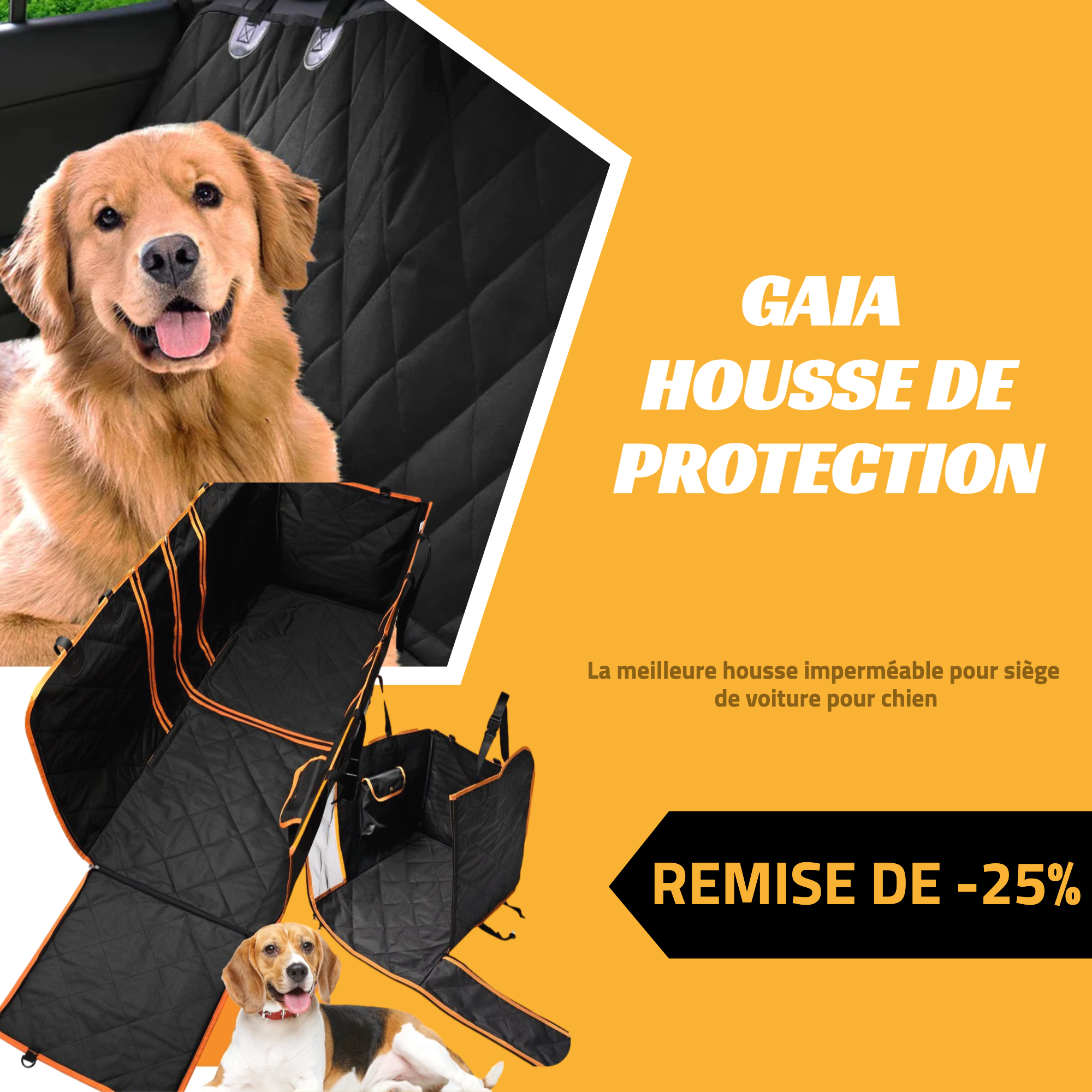 GAIA - HOUSSE DE VOITURE POUR CHIEN