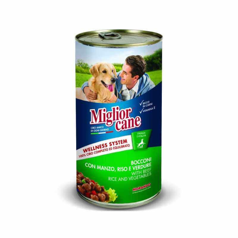 MIGLIOR CANE BOEUF / RIZ / LÉGUMES BOITE 1.250 KG