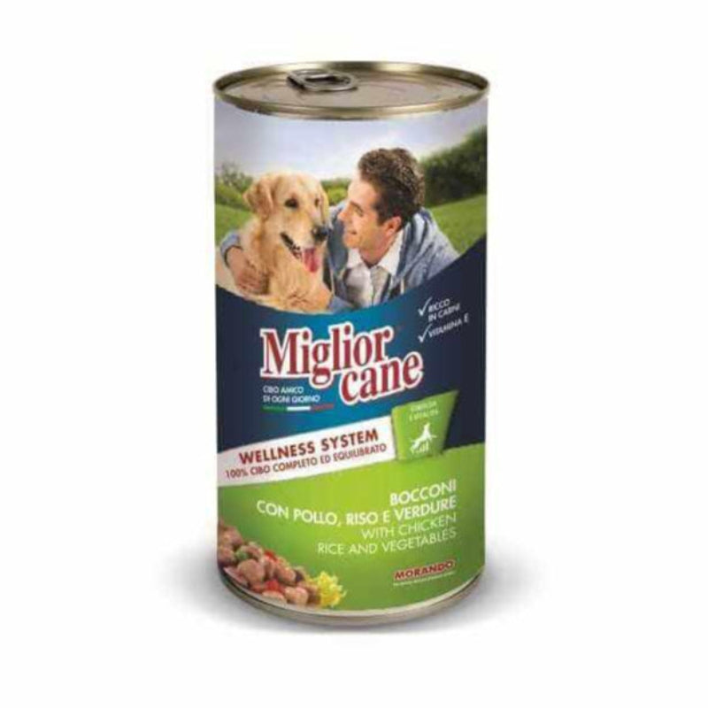 MIGLIOR CANE POULET RIZ LÉGUMES BOITE 1.250 KG