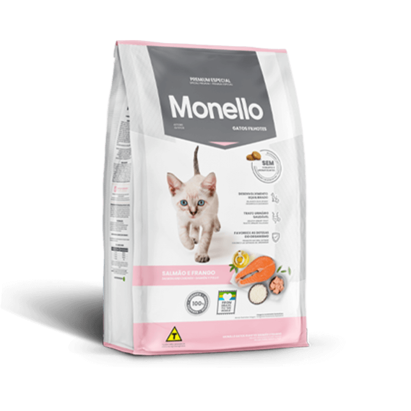 MONELLO - CROQUETTE CHATON AU POULET & SAUMON 1 KG