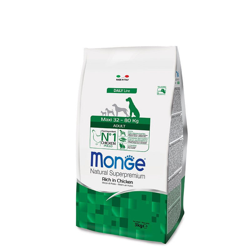 MONGE - MAXI ADULT 32-80KG AU CHICKEN 3 KG