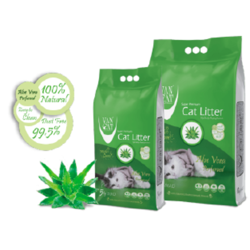 VANCAT - LITIÈRE AGGLOMÉRANTE PARFUMÉ 10KG - ALOE VERA