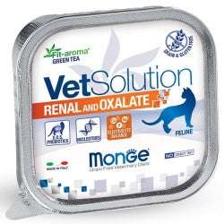 VETSOLUTION - BARQUETTE  RENAL AND OXALATE  POUR CHAT 100 Gr