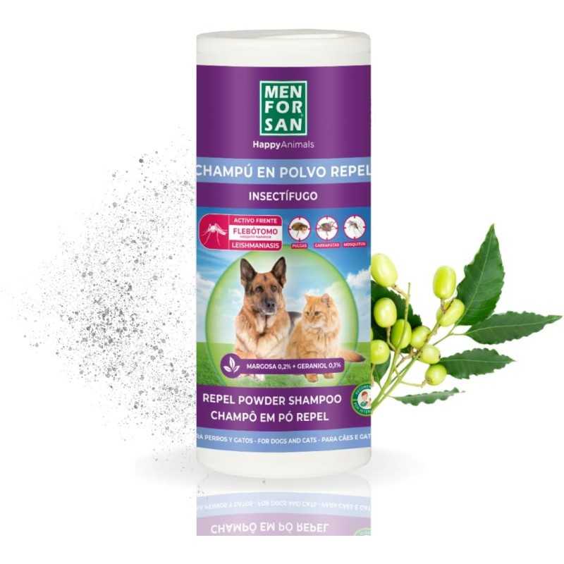 Shampoing Sec en Poudre Anti-Insectes pour Chien et Chat 250G