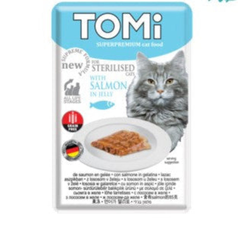 TOMI - POCHON CHAT STERILISE AU SAUMON 85 GR